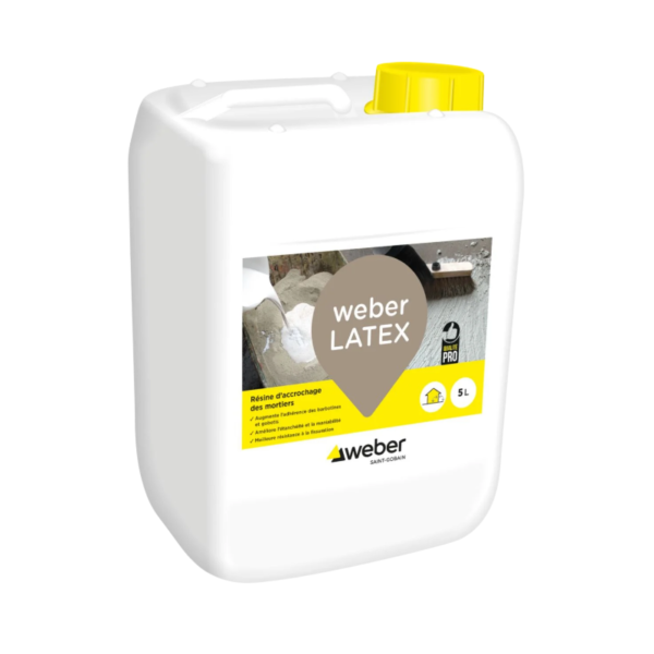 RESINE SYNTHETIQUE MORTIER ET BETON WEBER LATEX 5L