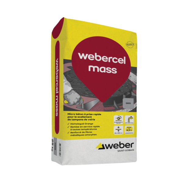 MICRO BETON A PRISE RAPIDE WEBERCEL MASS NOIR 25KG